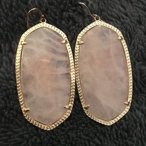 Kendra Scott Danielle Earrings in Rose Quartz